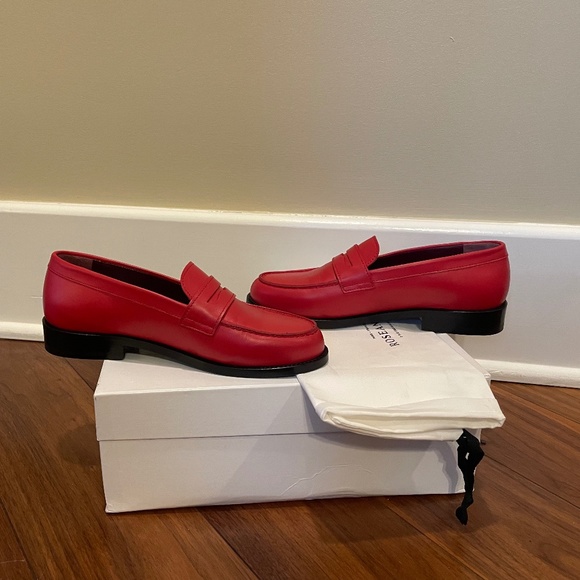 Roseanna Moc Loafers Rouge Sz37 - Picture 8 of 16